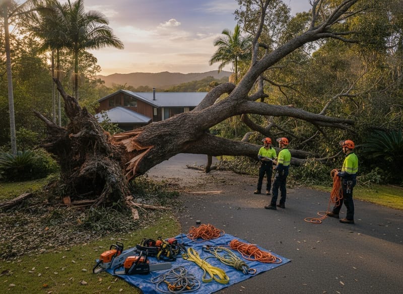 Emergency Tree Removal performed by Launceston Arborist in the Launceston