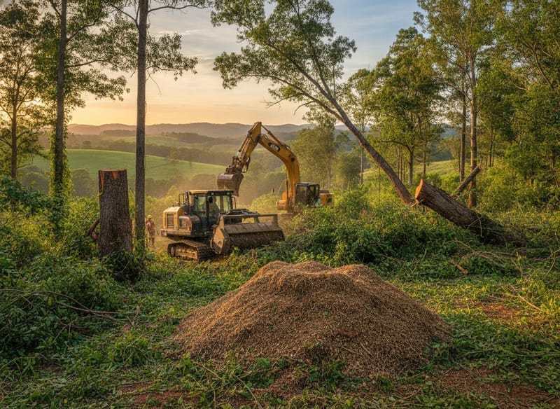 Land Clearing performed by Launceston Arborist in the Launceston