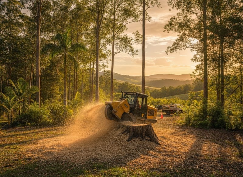 Stump Grinding performed by Launceston Arborist in the Launceston